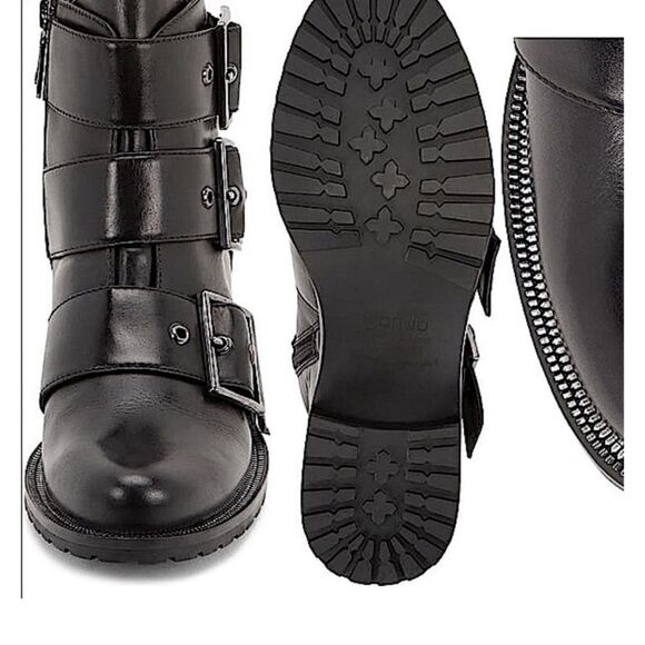 BLONDO “Camila” Buckled Combat Leather Boot Size 10 - Picture 3 of 13